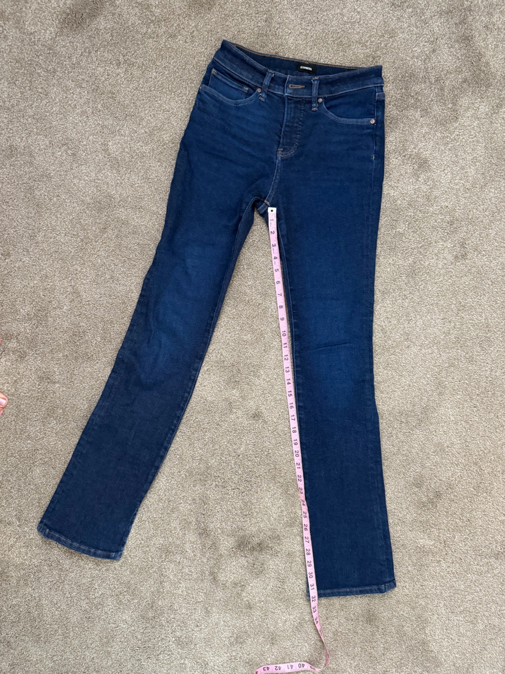 Express Women's Boot Cut Jeans in Dark Blue Denim - Picture 4 of 10